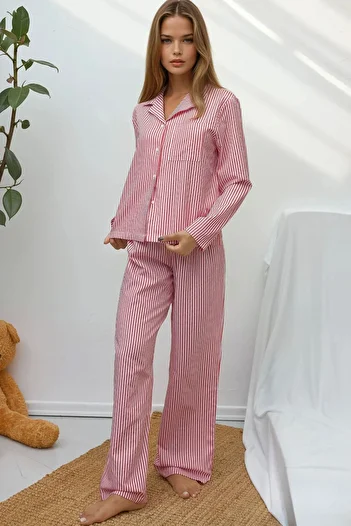Hiccup Striped Cotton Pajama Set