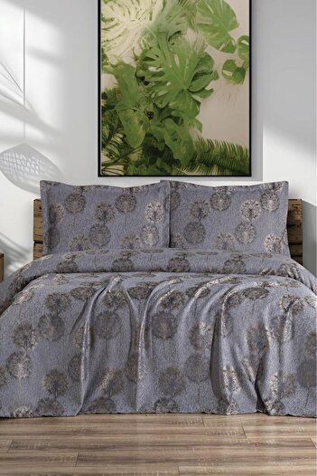 Çeyiz Diyarı Ares 3 Piece Double Pique Set 230X250 Gray