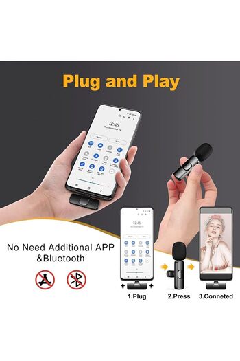Generic NEW Type-C wireless microphone, wireless clip-on microphone, C-type video recording microphone, wire