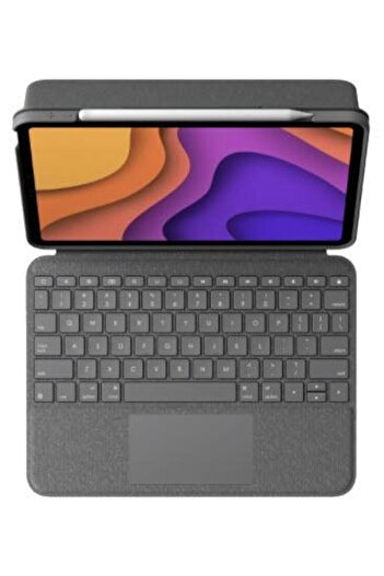 logitech Folio Touch 920‑009968 Keyboard Case for iPad Air Gen 4 2020 (Grey)