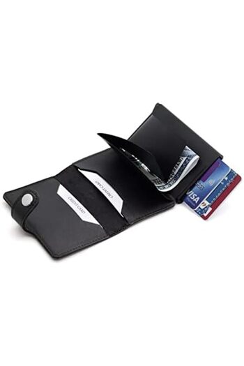 chase plus Wallet for Men, Slim Card Holder Wallet with Money Clip, Smart Front Pocket Leather RFID