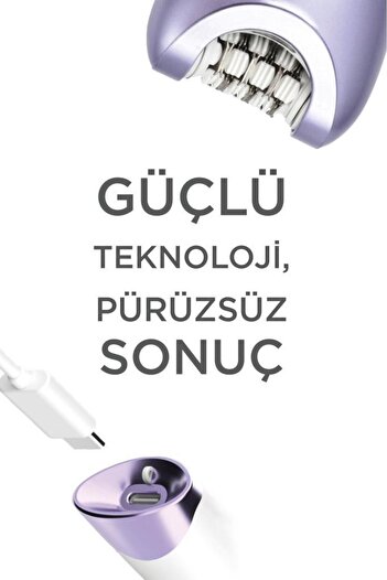 Torima TEP-02 Beyaz 6 Başlıklı Yüz+Koltuk Altı+Bikini Bölgesi+Bacak Islak Ve Kuru Kablosuz Epilatör
