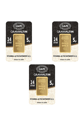 İar 15 GRAM 24 AYAR GRAMALTIN ( 5gr x 3 Adet )