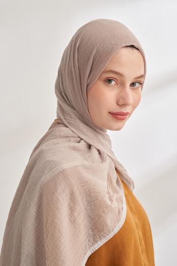 ARMANDA Muslin Degradable Shal - Light Mink - Light Stone