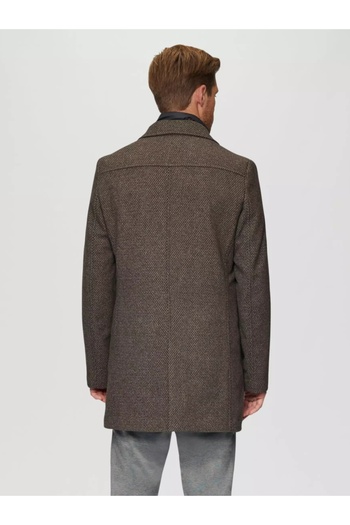 s.Oliver Men's wool blend coat, double-breasted