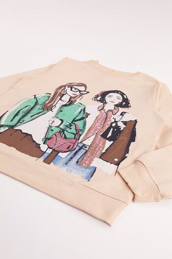 Harika KIDS Girl's Medium Thickness Printed 2-Pack Sweatshirt