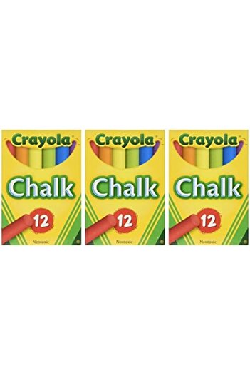Crayola Chalk, Assorted Colors, 3 X 12 Sticks Per Box (36 Chalks)