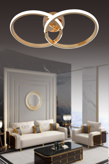 HİRALUCE VEİ 3 Renk Kumandalı Ve Dimmerli Gold ( Sarı Beyaz Ve Gün Işığı ) Kristal Taşlı Led Avize