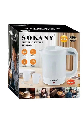 SOKANY SK-09004 Plastic Kettle 1/2 Liter + 2 Cups And Spoon