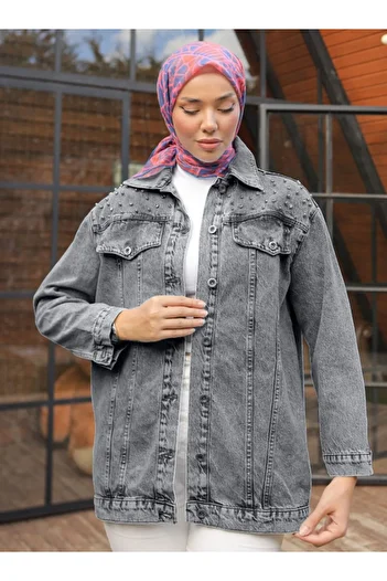 DEDEMAX Denim Jacket - Gray -