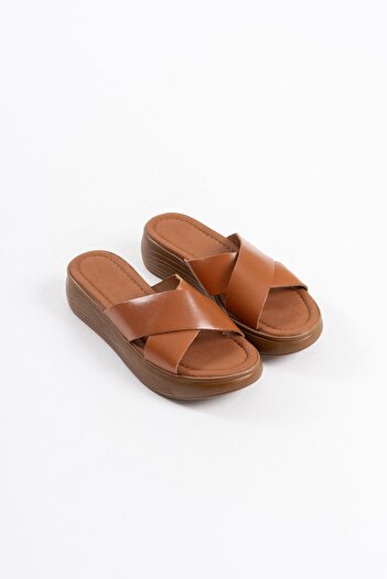 shoe for me Fayn Tan Genuine Leather Slippers