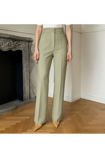 My Blog Light Khaki Palazzo Trousers - 50714