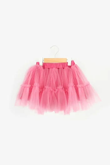 Le Mabelle Fuchsia Girl's Tulle Skirt - Miley