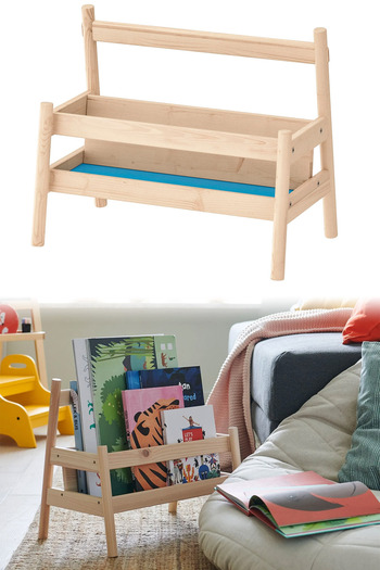 Binbirreyon Children's Bookshelf Montesorri Bookshelf Natural Wood 49X28X41Cm Bb007