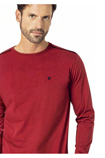 Pierre Cardin Men's New Season Long Sleeve Solid Home Wear Cotton Pajama Set Ch.Pc.6.100.C0