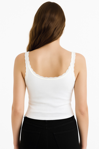 HNX Women's Camisole Lace Tank Top – Modal Cotton Blend, Stretchy and Breathable Fabric