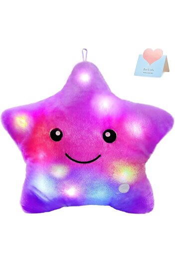 Generic NALACAL 11'' LED Cushion, Cuddly Light Pillow LED Star Pillows Colorful Lighting Cushion Glowing Lu