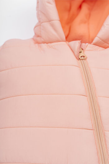 Verscon Girl's Hooded Paw Detailed Fleece Lined Cosmonaut Coat 3 - 9 Months