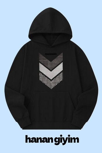 bellanova Copy - Unisex " 3 Thread Hooded Sweatshirt'Perseverance' Printed