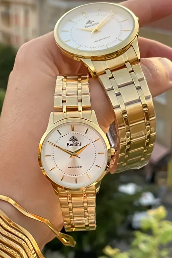 Bentini Original Couple Men Women Set with 2 Years Warranty Co-Chelic Watch + Bracelet Gift