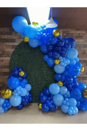 Bunloon Blue Balloon 25 Pieces Pastel Colors – Stylish Decoration and Event Set