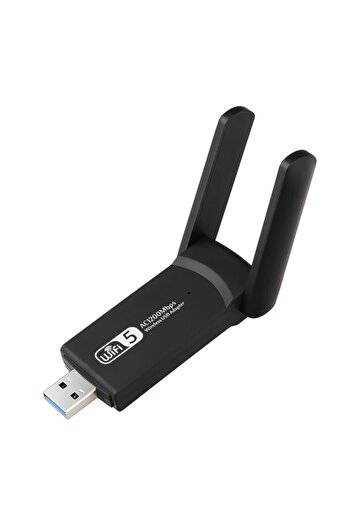 TECHSTAR Wireless Adapter Techstar® AC 1300 Dual-Band, 1200Mbps, USB 3.0, 2.4G/5G, Long Range, 2 Antennas,