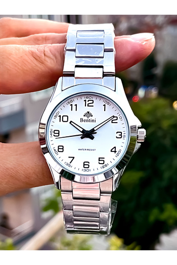 Bentini Original 2 Year Warranty Steel Men's Watch and Bracelet