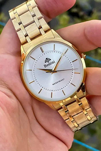 Bentini Original 2 Year Warranty Steel Men's Watch and Bracelet