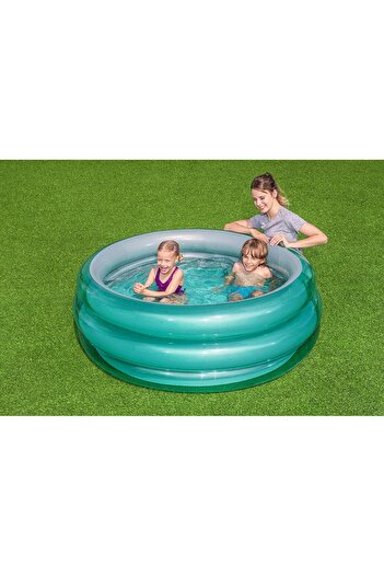 BESTWAY 59" x H21"/1.50m x H53cm Big Metallic 3-Ring Pool