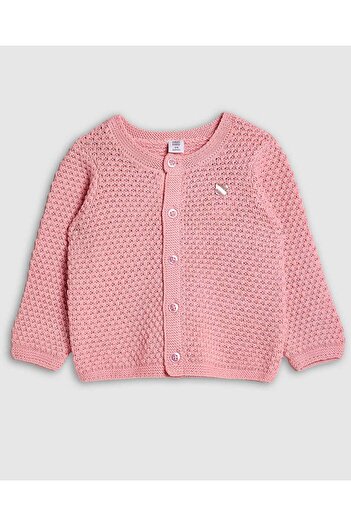 R&B Knitted Cardigan with Button Closure
