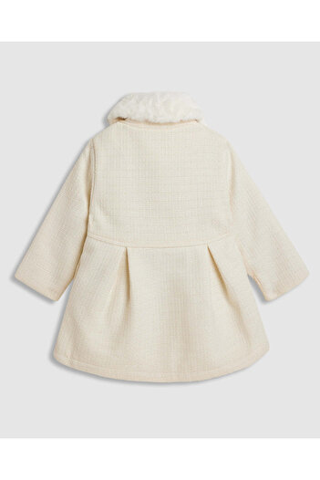 R&B Textured Jacket with Shirt Collar and Long Sleeves