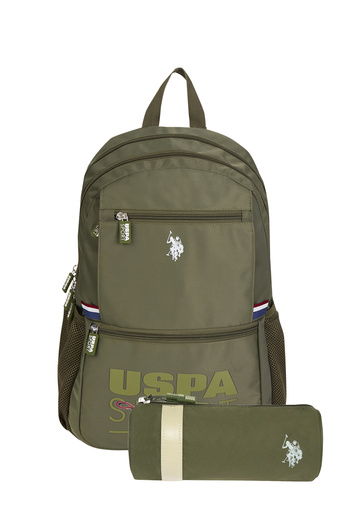 U.S. Polo Assn. Us Polo Assn Ç-24444-24362'2 School Backpack with Pen Holder Student Daily Green