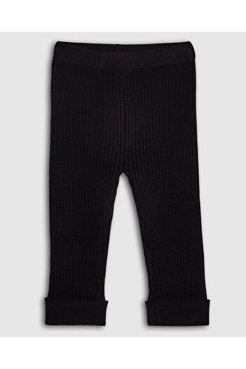 R&B Ribbed Pants with Elastic Waist