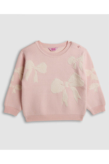R&B Bow Patterned Knitted Clothing Set
