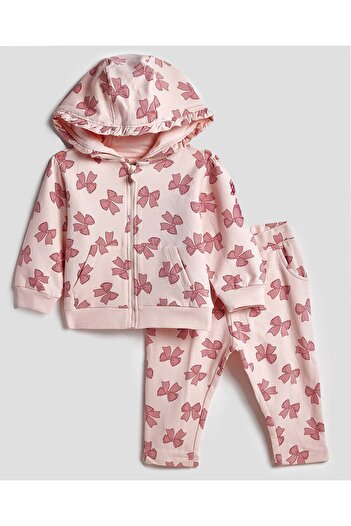 R&B Printed Hooded Clothing Set