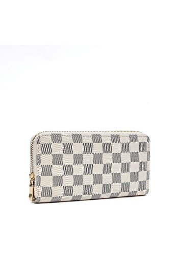 R&B Checkered Long Wallet