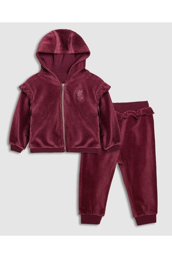 R&B Embroidered Hooded Clothing Set