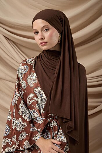 Silk Home Premium Combed Cotton Shawl 65002-08 Brown