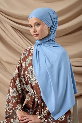 Silk Home Premium Combed Cotton Shawl 65002-30 Baby Blue