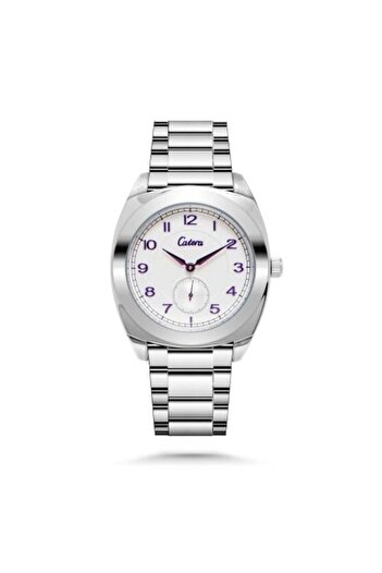 catera Men's watch with silver-colored numbers and steel