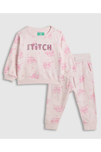 R&B Stitch Print Sweatsuit Set