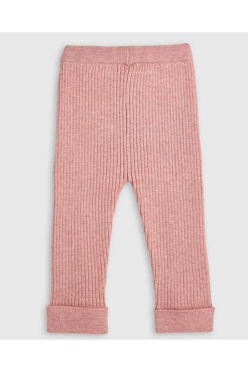 R&B Ribbed Pants with Elastic Waist