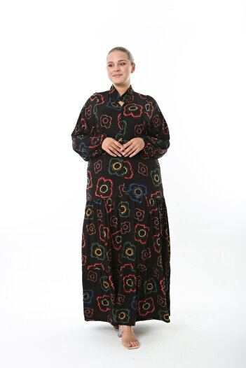 XL Modam Women's Lycra Viscose Plus Size Buttoned Dress