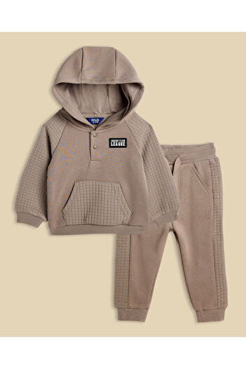 R&B Badge Detail Hooded Clothing Set