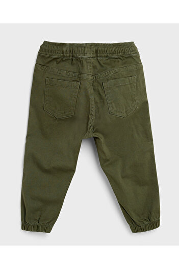R&B Solid Jogger Pants with Drawstring Waist