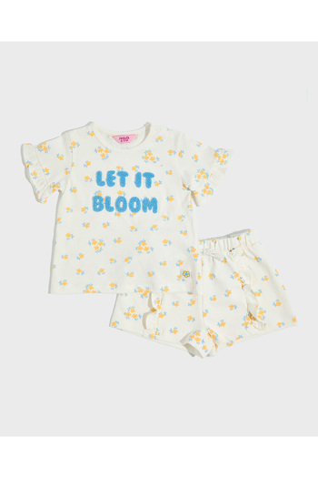 R&B Floral Print Clothing Set