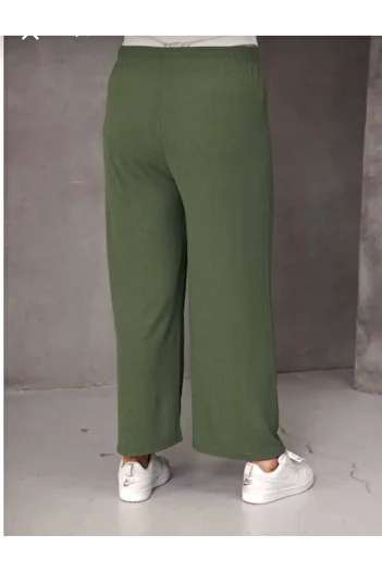 atelyu Women's Khaki Wrap Pants