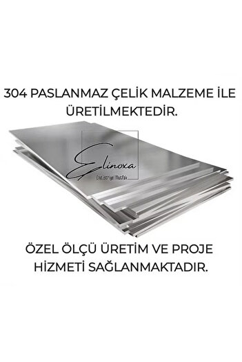 Elinoxa 720-0348 Konsol Masa Dresuar Metal Paslanmaz Tabanlı 80x30x80