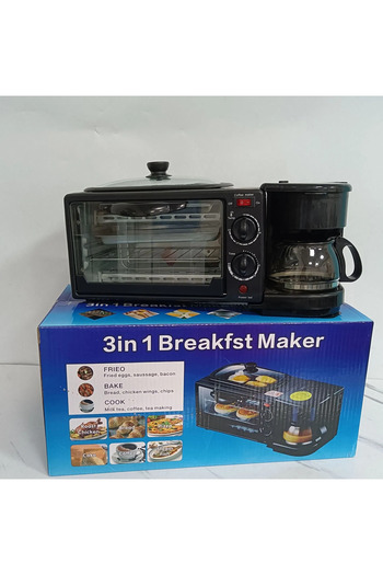 N2Y 3-in-1 Multifunctional Breakfast Maker Toaster Coffee Machine