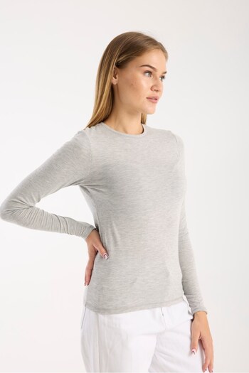 G-FOX Women's Long Sleeve Round Neck Wool Blend Basic Knitwear Blouse 3010